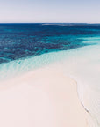 Fine art print of clear turquoise water over Ningaloo Reef at Turquoise Bay, Cape Range by fourbyfiver.