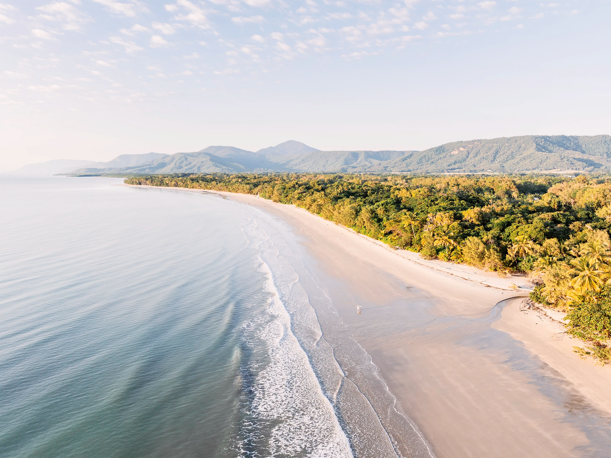 Bright tropical art print of Four Mile Beach, Port Douglas – photographed in Australia by fourbyfiver.