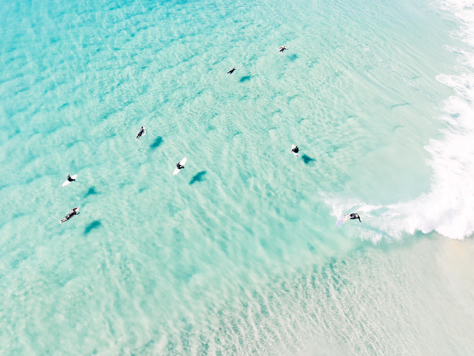 Second Bay, Coolum with a surfer and soft coastal light captured in a fine wall art print for relaxed, modern interiors.