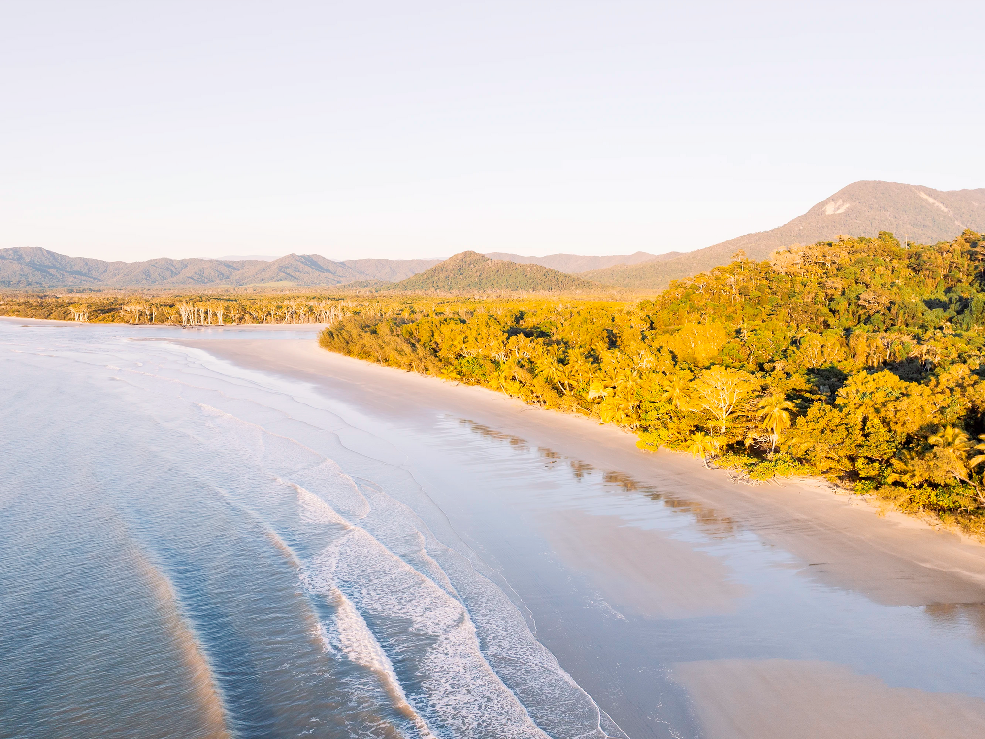 Tropical morning light over Thornton Beach, Queensland – fine art coastal print by fourbyfiver.