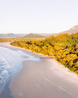 Warm coastal light over Thornton Beach and Cape Tribulation, Queensland – fine art photography print by fourbyfiver.