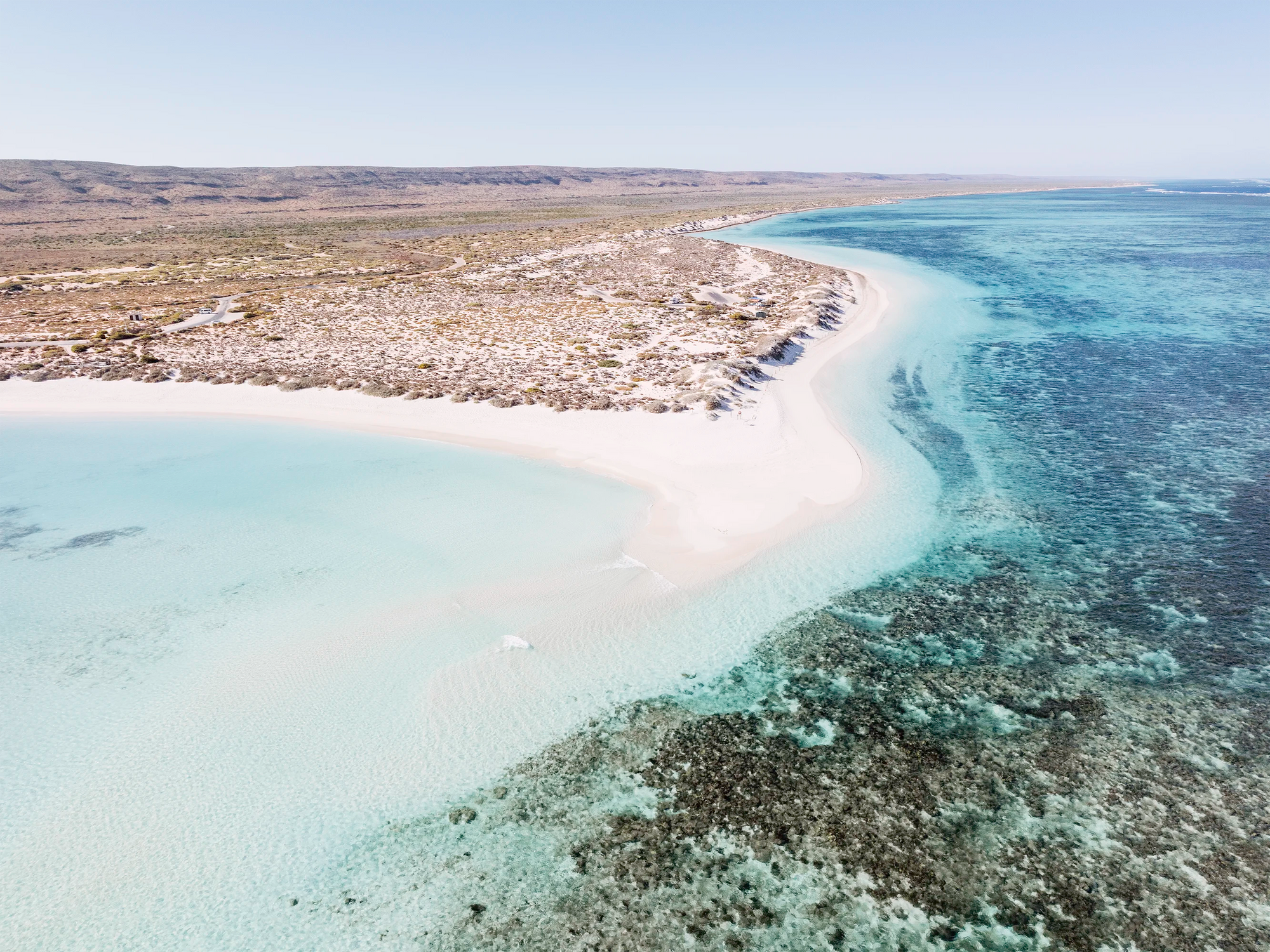 Turquoise Bay, Cape Range wall art print capturing Ningaloo Reef’s turquoise tones and textures by fourbyfiver.
