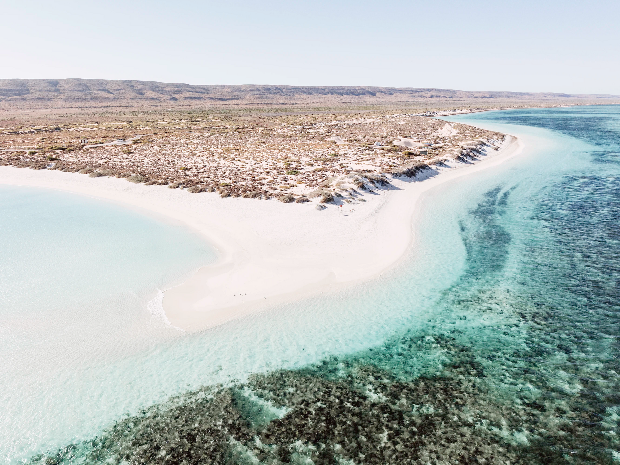 Turquoise Bay, Exmouth — coastal wall art print capturing the reef meeting the shoreline by fourbyfiver.